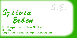 szilvia erben business card